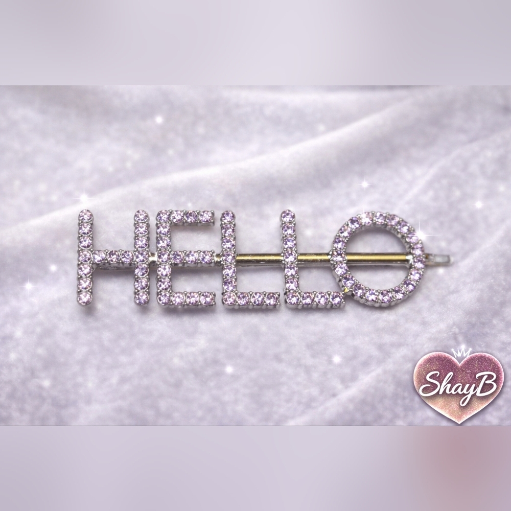 Paparazzi Silver 'Hello' Hair Clip